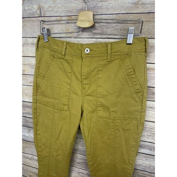 Anthropologie Womens Size 30 Mustard Yellow Denim Ankle Skinny Hi Rise Pant Boho - Picture 2 of 11